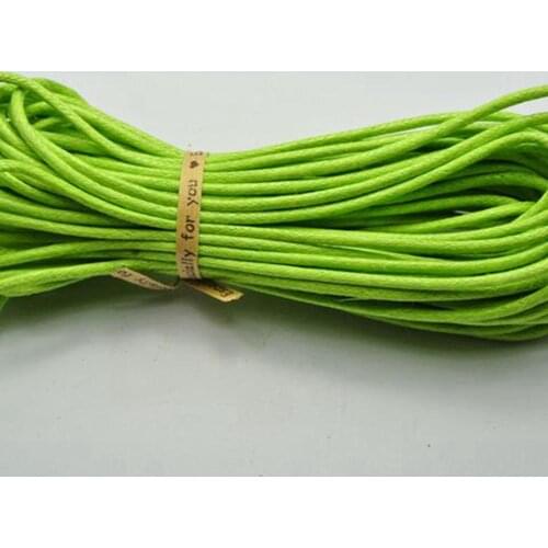 30 Meters Soft Green Waxed Cotton Beading Cord Thread Line 2mm Jewelry String