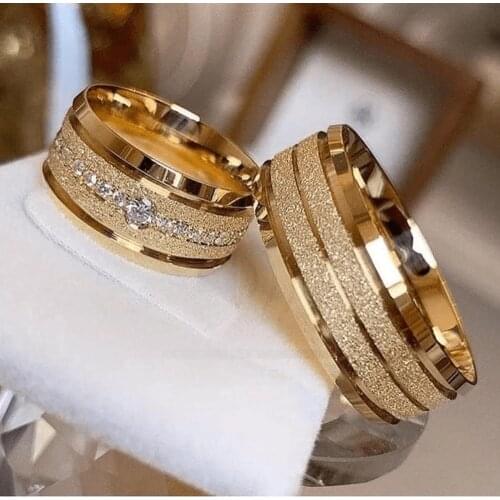 SILVERFONI 925 Sterling Real Silver Wedding Rings Set For Men And Women Jewelry Hand Made Anniversary Gift New Season Gold Plate