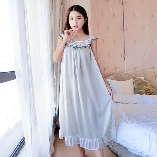 Victorian Nightgowns Women Vintage White Long Night Dress Lace Silk Fairy Sleepwear Elegant Ladies Nighty Home Negligee Peignoir