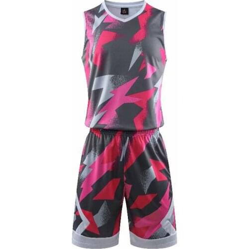 New camouflage men women throwback basketball jerseys set blank team sports jersey uniforms boys basketball training suits print