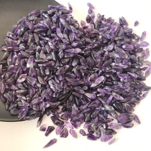 Wholesale 100gNatural Amethyst Gravel Tumbled Stone Crystal Healing Stone Magnet Feng Shui Stones and Crystals