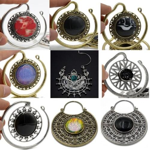 Pair Brass Copper Tribal Indian Solid Brass Puj Ju Spiral Ear Weights Earring Gauge Expander Taper Plug Body Piercing