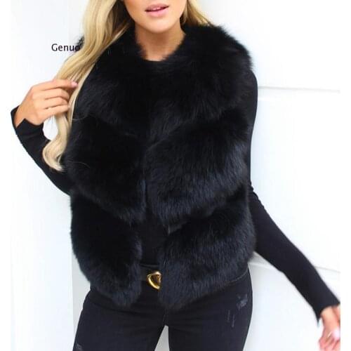 Fluffy Fur Jacket Coat Women Winter Warm Outerwear Overcoat Parka Vest Sleeveless Short Furry Waistcoat Jacket Plus Size