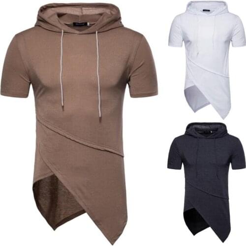 COLDKER short sleeve man shirt solid pattern with hat causul blouse for male good quality mens fashion cloth