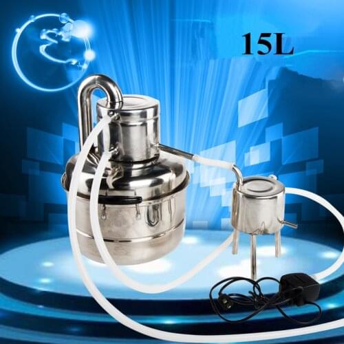 DIY Moonshine Stainless Steel 15 Litre Alcohol Distillation Boiler Home Wine Brewing Equipment Alcohol Distiller