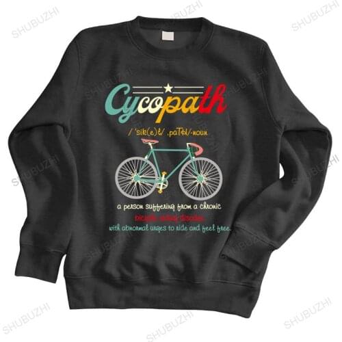 Men streetwear Retro Cycopath hoodie for Men Vintage Cycling Road hoodies MTB Mountain Bike Racing warm hoody euro size