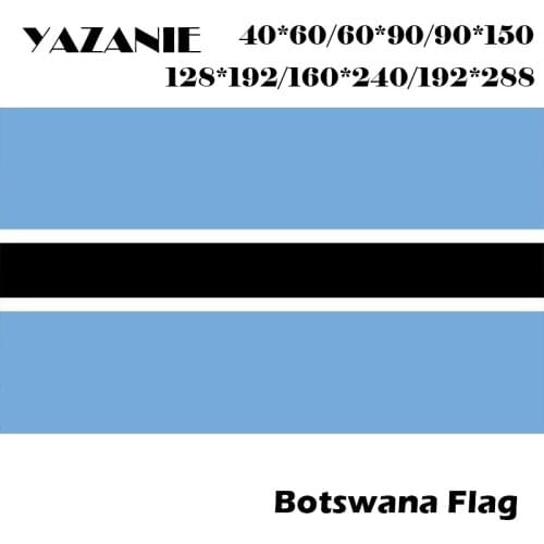 YAZANIE 60*90cm/90*150cm/120*180cm/160*240cm Botswana Flag No.4 2*3 ft Polyester Flags Large Big Botswanian Flags And Banners