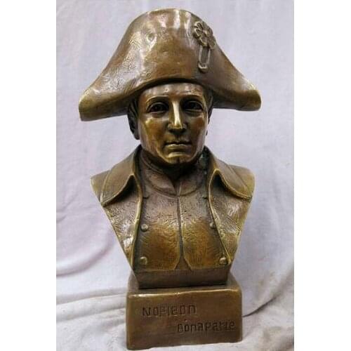 YM 305 wholesale factory 11" China brass copper carved great Napoleon Bonaparte Sculpture Statue