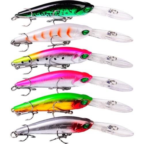 1pcs Sinking Fishing Lure Wobblers Hard Artificial Bait 9.5cm 6g High Quality Crankbait with Fish Hooks Plastic Lures Pesca