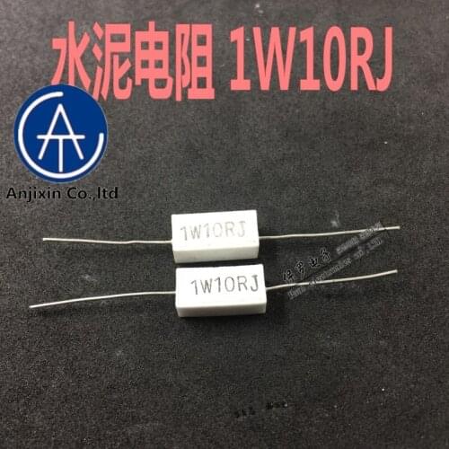 10pcs 100% orginal and new 1W 10R cement resistor horizontal 1W10RJ ceramic resistor real stock