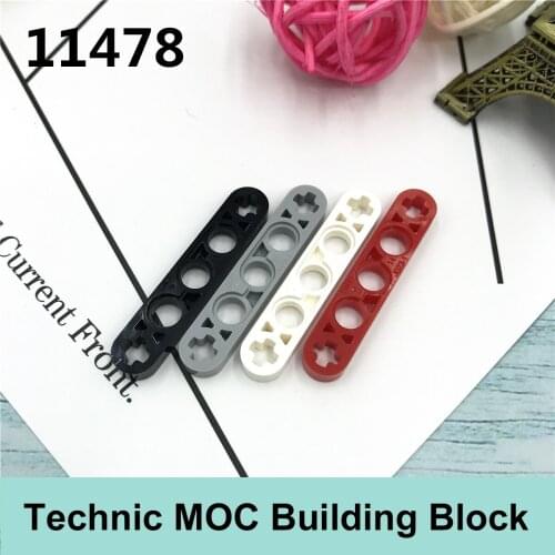 10PCS Technology Building Blocks Parts Compatible with Major Brand Technology Moc Parts 11478 1x5 Thin Beam Gifts Toys