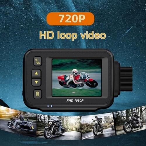 2 Inch 720P HD Motorcycle Driving Recorder Waterproof Dual Lens Night Vision Driving Recorder Motorbike DVR Sport Camera