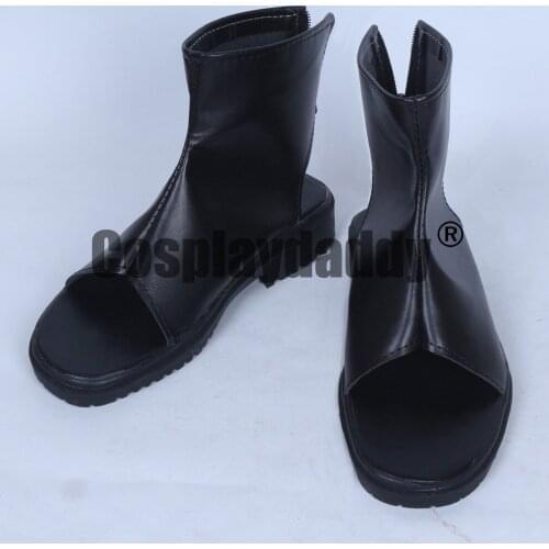 Fate Grand Order Saber Okita Souji Black Short Ninja Leather Cosplay Shoes Boots S008