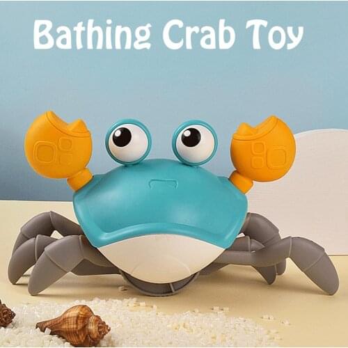 Bath Toys Big Crab Clockwork Baby Infant Water Classic Toy Beach Toys For Baby Drag Baby Bath Tub Summer Toy For Kids