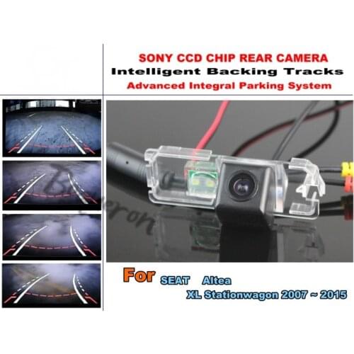 Intelligent Car Parking Camera / For SEAT Altea / XL Stationwagon 2007-2015 Dynamic Tragectory Rear Camera CCD Night Vision