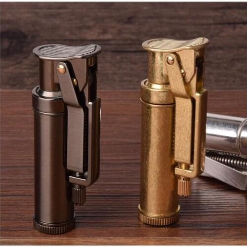 Antique Handmade copper trench kerosene lighter old nostalgic creativity. Cigarette lighter