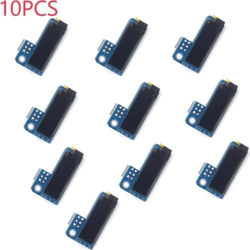 10Pcs PiOLED 0.91 inch IIC I2C 128x32 PI OLED Monochrome Screen Add-on for Raspberry Pi 3 Zero SSD1306 Blue DC 3.3V