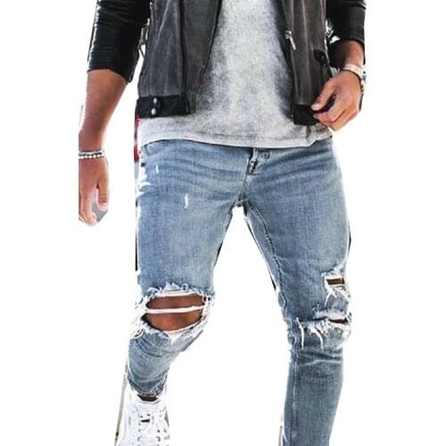 Mens Japanese and Korean jeans 2020 casual fashion slim denim trousers