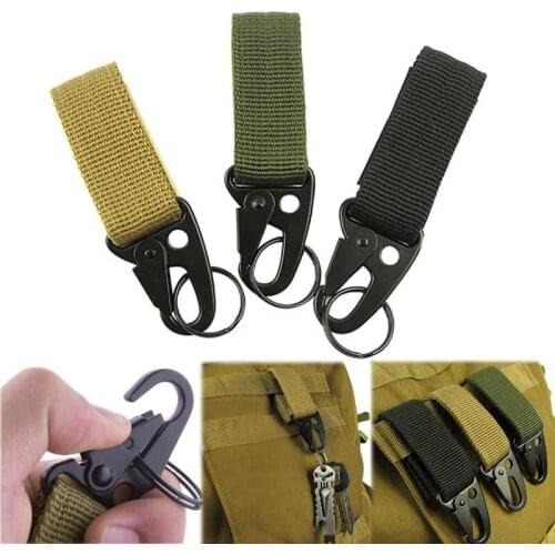 Outdoor Carabiner Key Sling Eagle Mouth Hook Webbing Molle Buckle Hanging Belt Carabiner Clip Climbing Hiking Equipment Buckles
