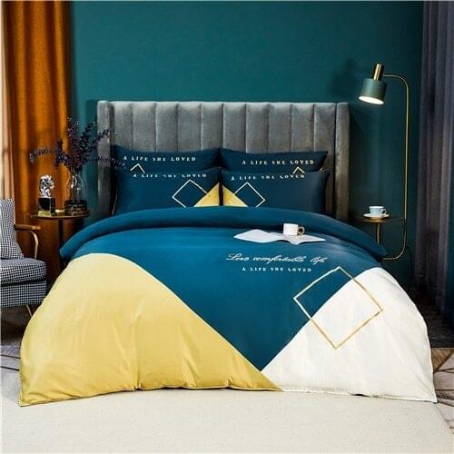 2021 new products 4Pcs Washed silk Luxury bedding sets bed set double queen king size duvet cover bed sheet set pillowcase