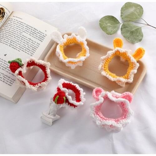 New Cute Candy Color Hair Tie Cartoon Fruit Girl Knotted Hand Rope Fashion Women Sweet Hair Accessories Headdress