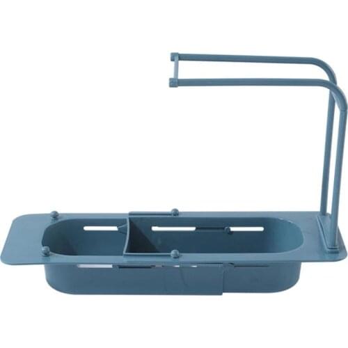 Kitchen Sinks Organizer Soap Sponge Holder Telescopic Sink Drain Accessories Rack Storage Sink Basket Shelf Gadgets Kitchen X1A4