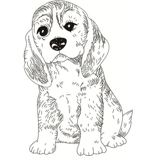 Dog pattern Transparent Clear Silicone Stamp/Seal for DIY scrapbooking/photo album Decorative clear stamp sheetstampons