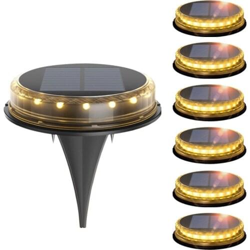 17 LED Solar Powered Garden Lights IP65 Waterproof Garden Pathway Deck Lamp Outdoor Sensing Landscape Lights For Lawn Patio