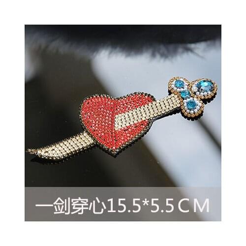Arrow heart sequins Rhinestones bead brooch patches applique embroidered fabric sew on patch fashion clothing decoration patch