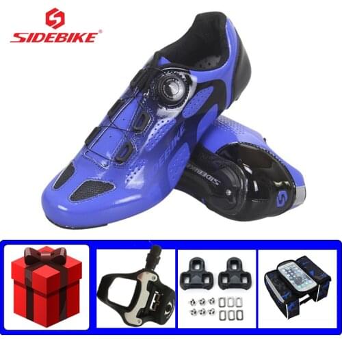 SIDEBIKE Carbon cycling sneakers breathable self-locking sapatilha ciclismo add pedals outdoor ultra-light riding bicycle shoes