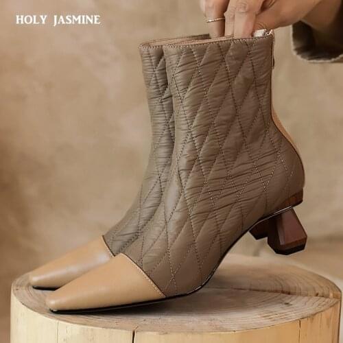 Women Boots 2020 New Fashion Genuine Leather Snow Boots for Winter Shoes Women Casual Lightweight Ankle Botas Mujer Winter Boots