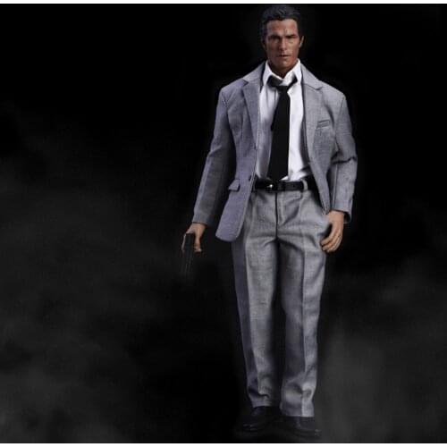 1/6 Male Grey Suit Narrow Shoulder Clothes for 12'' Action Figures Bodies