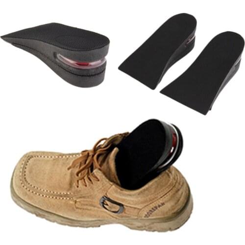 1 Pair 2Layer 5CM Taller Soft Silicone Air up Elevator Insole Lift Kit Taller Pad Unisex Half Inserts for Foot Care Tool