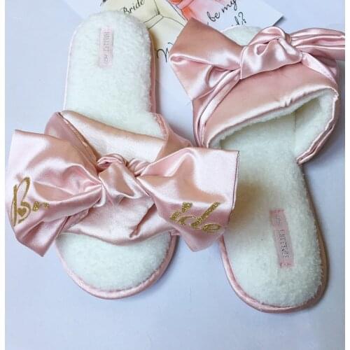 1 pairs lot custom pink dark blue wedding bridal hen night party maid of honor gift bridesmaid gifts personalized satin slipper