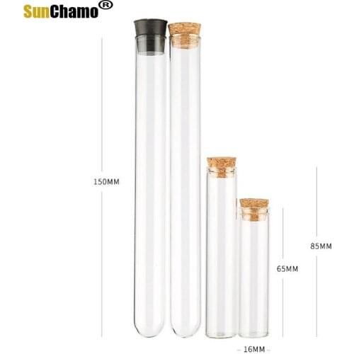 10pcs 8ML 12ML Mini Corks Bottles Clear Glass Straight Mouth Jars Empty Healthy and Eco-friendly Glass Vials Potion Bottle