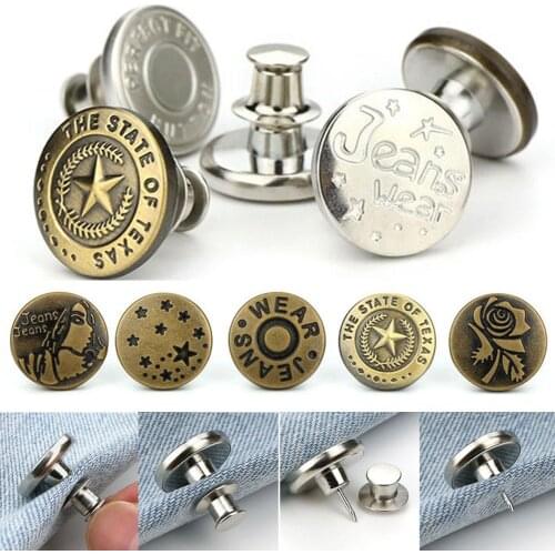 2 Sets Sewing Buttons Pants Waist Tightness Adjustment Button Rivet Stud Snap Clasp Closure Sewing Tool