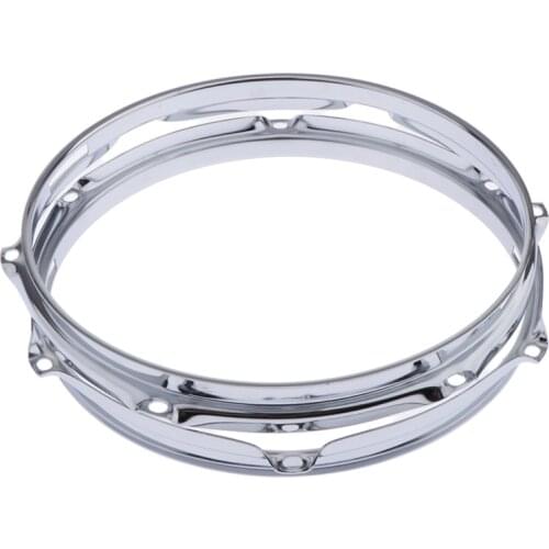 2 Pcs Solid 6 Lug Drum Hoop Snare Side Hoop (10 Inches 1.5mm)