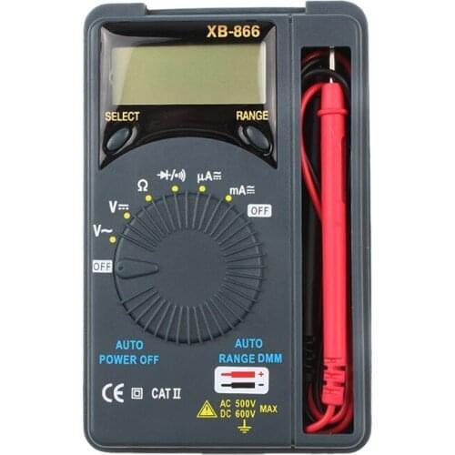20pcs XB866 Mini Auto Range LCD Digital Multimeters AC/DC Pocket power Voltmeter Tester kitchen tool