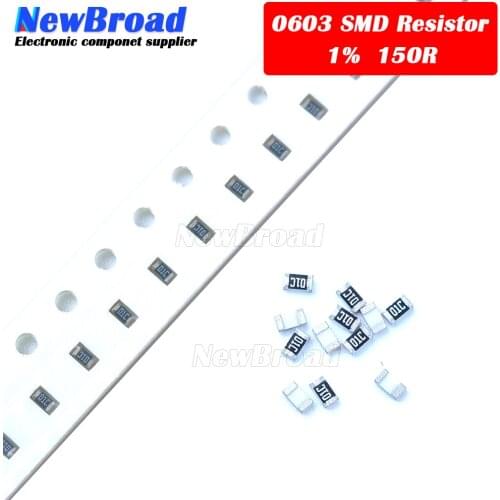 300PCS 0603 Chip Fixed Resistor SMD Resistor 1% 150 ohm 150R 151