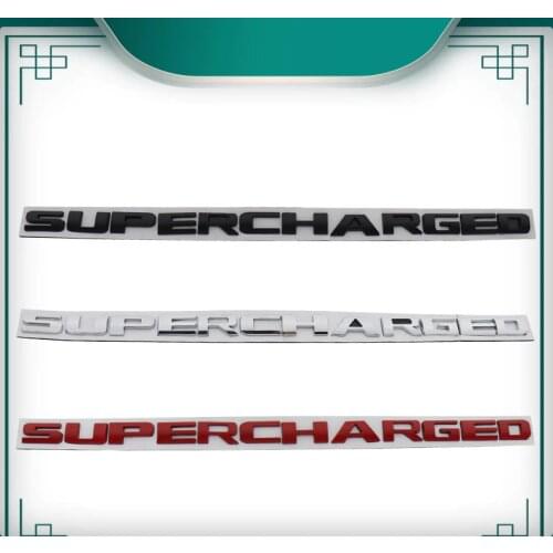 3D Supercharged for Range Rover Sport Car Fender Side trunk Nameplate Decal Emblem Badge Sticker