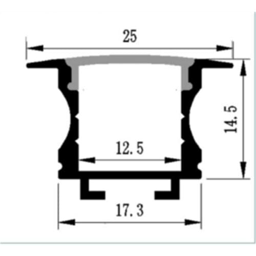 40pcs/lot 80inch/6.6ft,2m each led bar light housing,Led alu profile with good heatsink,Led channel for 12mm PCB strip housing