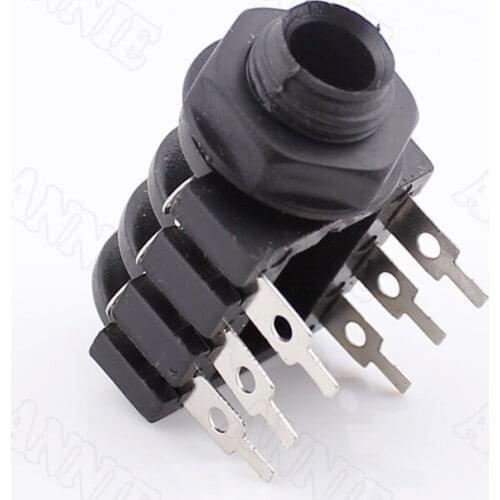 50pcs/lot 6.35mm Microphone Plug 6.5 Dual Track Microphone Socket/ Leech Socket Dual-channel