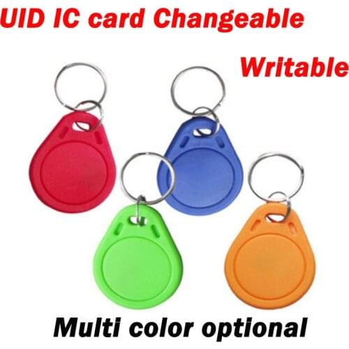10PCS 13.56MHz RFID IC uid changeable Key Tags Keyfobs Token writer NFC TAG Keychain For access control parking card