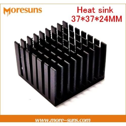 Fast Free Ship 20pcs/lot Heat sink 37*37*24MM Strong heat conduction black aluminum radiator Heatsink Cooling Radiator