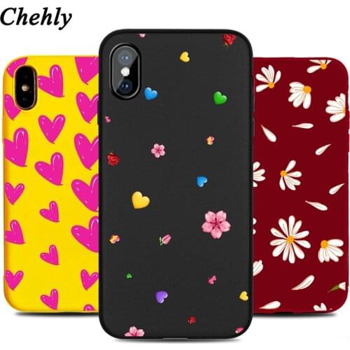Art Floral Daisy Phone Case for iPhone 6s 7 8 11 12 Mini Plus Pro X XS MAX XR SE Cases Soft Silicone Fitted TPU Accessorie Cover