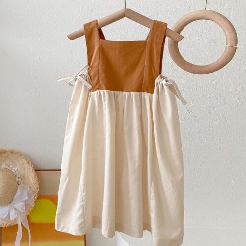 Kids Dress New Summer Baby Girls' Back Hollow Stitching Dress Children Sleeveless Princess Party Dresses Toddler Casual Clothes