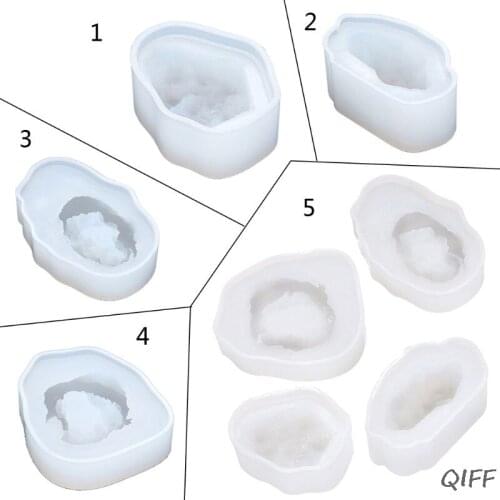 DIY Natural Druzy Gem Resin Mold Quartz Rock Cluster Pendant Mold Resin Jewelry