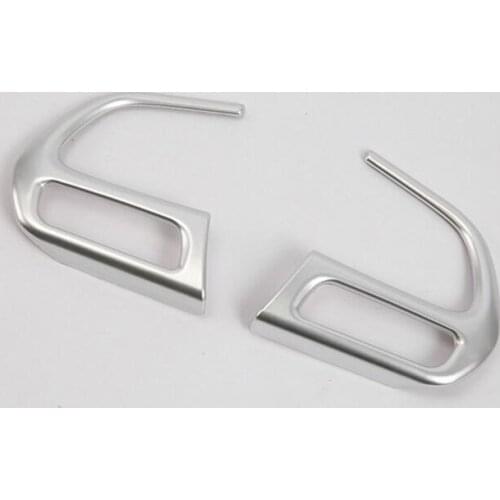 For Jeep Compass 2017 2 PCS Brand New ABS Chrome Silver Car Interior Steering Wheel Cover Trims Stickers Accessories Car Styling