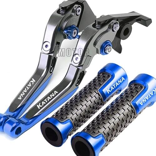 Motorcycle Grips Handle Extendable Brake Clutch Levers for Suzuki GSX600/750 KATANA 1998 1999 2000 2001 2002 2003 2004 2005 2006