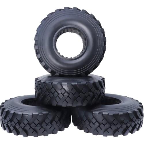 4pcs 1/10 Rock Crawler Rubber Tires 130mm Wheels Tyres Sponge Included for 1:10 RC Model Car Rock Climbing Replace Parts